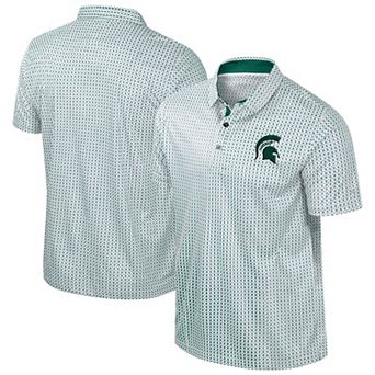 Men's Colosseum Green Michigan State Spartans Big & Tall Marty Rival Polo