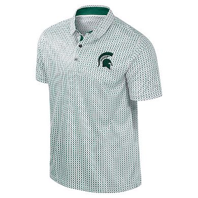 Men's Colosseum Green Michigan State Spartans Big & Tall Marty Rival Polo