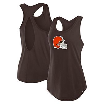 Women's Fanatics Brown Cleveland Browns Iron Fan Tank Top