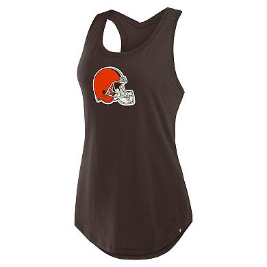 Women's Fanatics Brown Cleveland Browns Iron Fan Tank Top