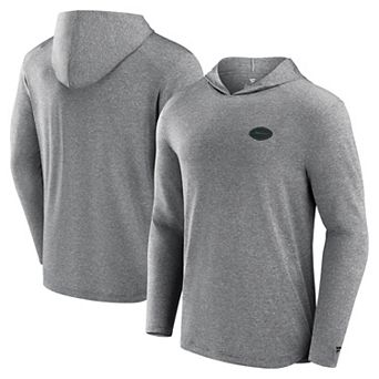 Men's Fanatics Gray New York Jets Front Office Power Mono Long Sleeve Hoodie T-Shirt