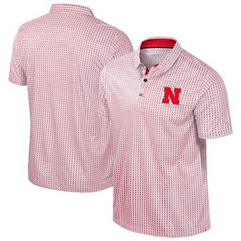 Men's Colosseum Scarlet Nebraska Huskers Big & Tall Marty Rival Polo