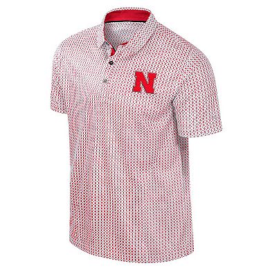 Men's Colosseum Scarlet Nebraska Huskers Big & Tall Marty Rival Polo