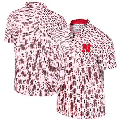 Men's Colosseum Scarlet Nebraska Huskers Big & Tall Marty Rival Polo