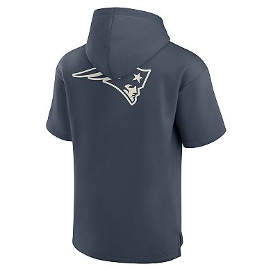 Men's Fanatics Navy New England Patriots Elements Future Ground Lettering Short Sleeve Pullover Hoodie