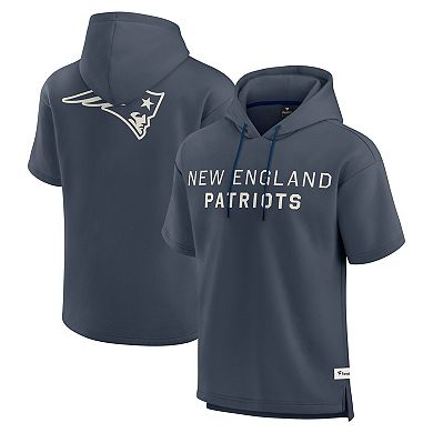 Men's Fanatics Navy New England Patriots Elements Future Ground Lettering Short Sleeve Pullover Hoodie