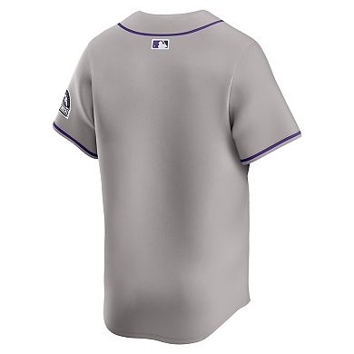 Men's Nike Gray Colorado Rockies Road Limited Jersey