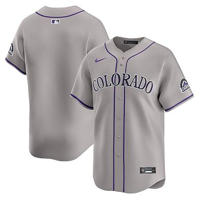 Men's Nike Gray Colorado Rockies Road Limited Jersey