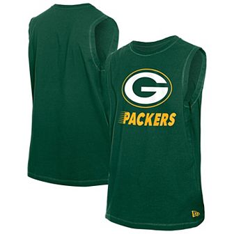 Men's New Era Green Green Bay Packers Leisure Collection Tank Top
