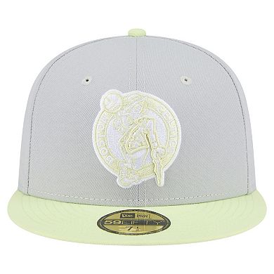 Men's New Era Gray/Green Boston Celtics Color Pack 2-Tone 59FIFTY Fitted Hat
