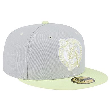 Men's New Era Gray/Green Boston Celtics Color Pack 2-Tone 59FIFTY Fitted Hat