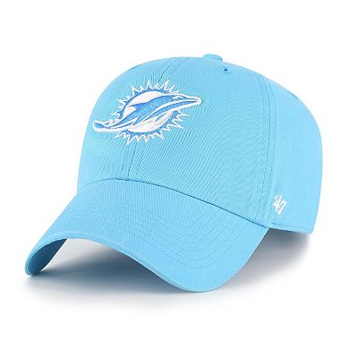 Women's '47 Blue Miami Dolphins Bright Side Clean Up Adjustable Hat