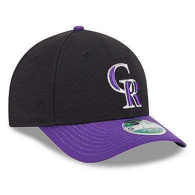Men's New Era Black/Purple Colorado Rockies Player Replica 9FORTY Adjustable Hat