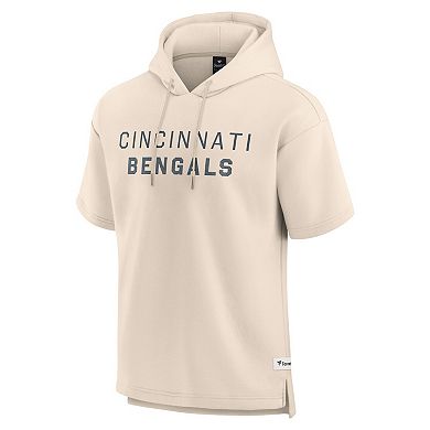 Men's Fanatics Cream Cincinnati Bengals Elements Future Ground Lettering Short Sleeve Pullover Hoodie