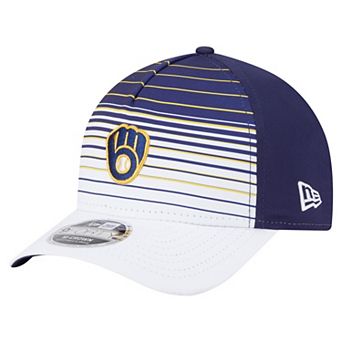 Men's New Era Navy Milwaukee Brewers Gradient 9FORTY M-Crown Adjustable Hat