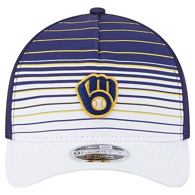 Men's New Era Navy Milwaukee Brewers Gradient 9FORTY M-Crown Adjustable Hat