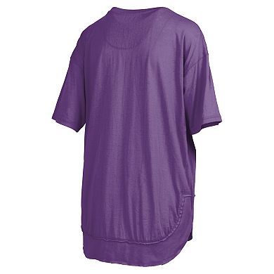 Women's Pressbox Purple LSU Tigers Poncho T-Shirt