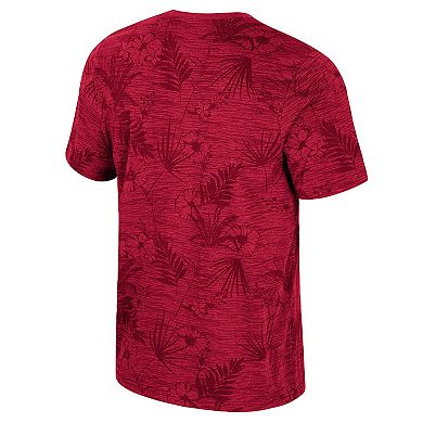Men's Colosseum Crimson Oklahoma Sooners Floral Printed T-Shirt