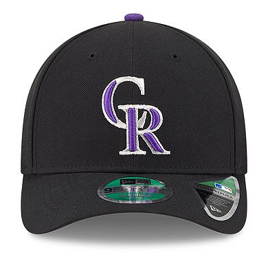 Men's New Era Black Colorado Rockies Player Replica 9FORTY Adjustable Hat