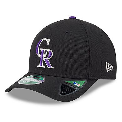 Men's New Era Black Colorado Rockies Player Replica 9FORTY Adjustable Hat