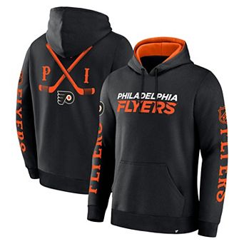 Men's Fanatics Black Philadelphia Flyers Big City Legacy Fleece Pullover Hoodie