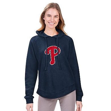Women's G-III 4Her by Carl Banks Navy Philadelphia Phillies Jordan Angel Raglan Fleece Pullover Hoodie