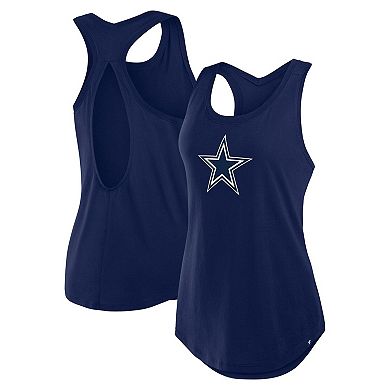 Women's Fanatics Navy Dallas Cowboys Iron Fan Tank Top
