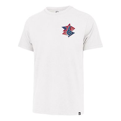 Men's '47 White Philadelphia 76ers City Edition Backboard T-Shirt
