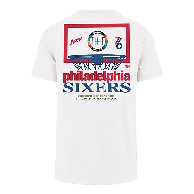 Men's '47 White Philadelphia 76ers City Edition Backboard T-Shirt