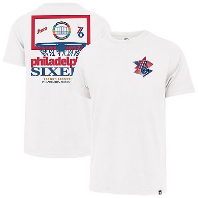 Men's '47 White Philadelphia 76ers City Edition Backboard T-Shirt