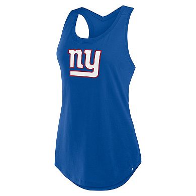 Women's Fanatics Royal New York Giants Iron Fan Tank Top