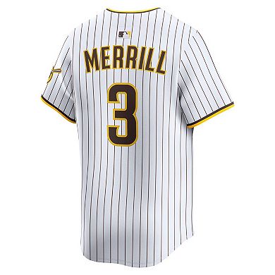 Men's Nike Jackson Merrill White San Diego Padres Home Limited Player Jersey
