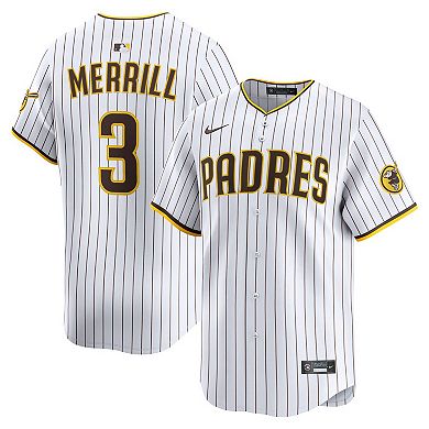 Men's Nike Jackson Merrill White San Diego Padres Home Limited Player Jersey