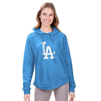 Women's G-III 4Her by Carl Banks Light Blue Los Angeles Dodgers Jordan Angel Raglan Fleece Pullover Hoodie
