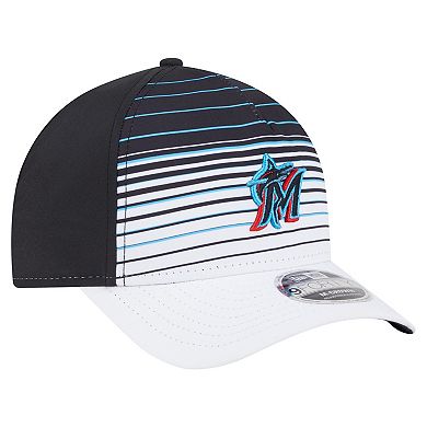 Men's New Era Black Miami Marlins Gradient 9FORTY M-Crown Adjustable Hat