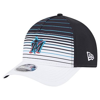 Men's New Era Black Miami Marlins Gradient 9FORTY M-Crown Adjustable Hat