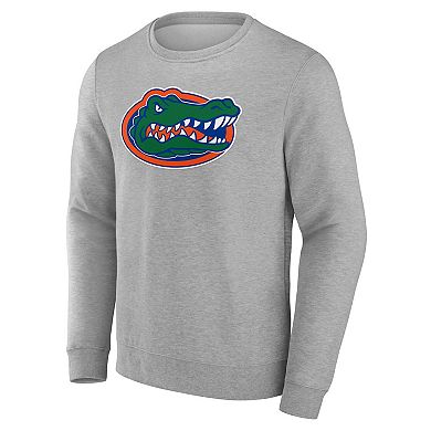 Men's Fanatics Gray Florida Gators Applique Fleece Pullover Sweatshirt