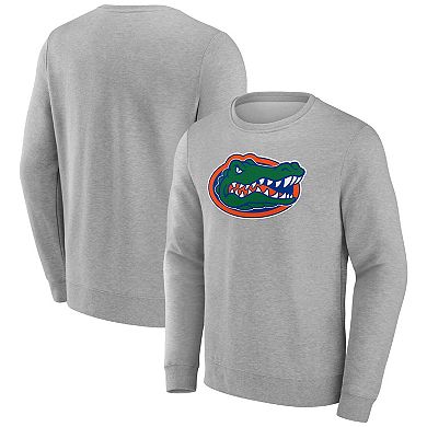 Men's Fanatics Gray Florida Gators Applique Fleece Pullover Sweatshirt