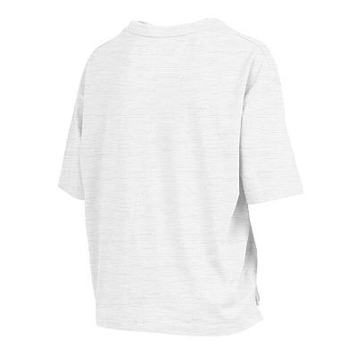 Women's Pressbox White Ohio State Buckeyes Harmony Oversized Slub T-Shirt