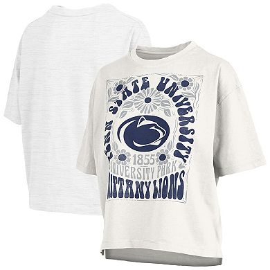 Women's Pressbox White Penn State Nittany Lions Harmony Oversized T-Shirt