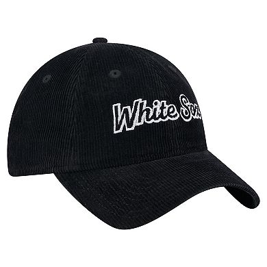Women's New Era Black Chicago White Sox Corduroy 9TWENTY Adjustable Hat