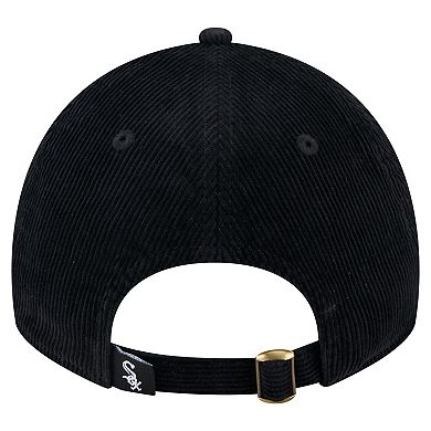 Women's New Era Black Chicago White Sox Corduroy 9TWENTY Adjustable Hat