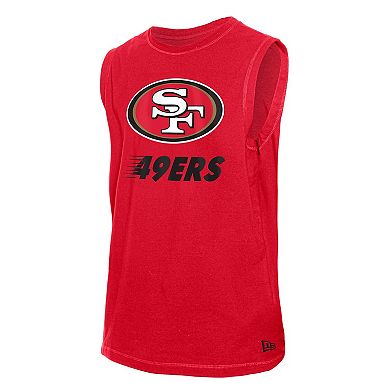 Men's�New Era Scarlet San Francisco 49ers Leisure Collection Tank Top
