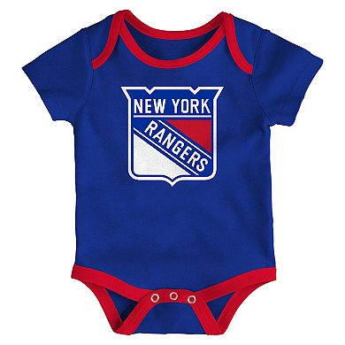 Infant New York Rangers Loyal Buddies Three-Pack Bodysuit Set