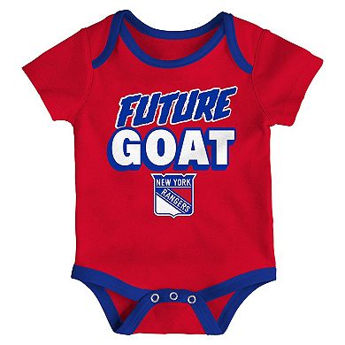 Infant New York Rangers Loyal Buddies Three-Pack Bodysuit Set