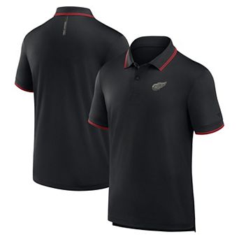 Men's Fanatics Black Detroit Red Wings Front Office Move Mono Polo