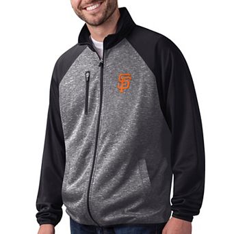 Men's G-III Sports by Carl Banks Gray/Black San Francisco Giants Runners Track Raglan Full-Zip Jacket