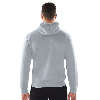 Men's Starter Heather Gray Los Angeles Chargers Distressed Classic Full-Zip Hoodie