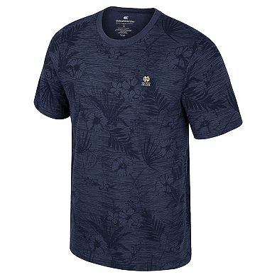 Men's Colosseum Navy Notre Dame Fighting Irish Floral Printed T-Shirt