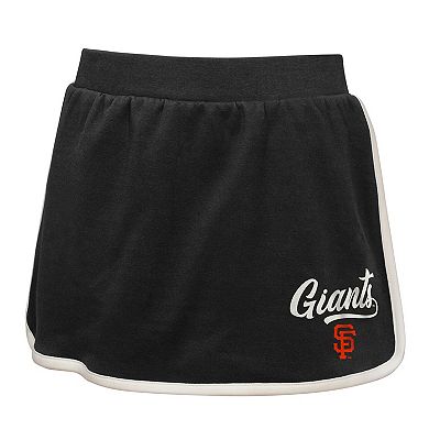 Girls Youth Black San Francisco Giants Base Trainer Johnny Polo and Skort Set